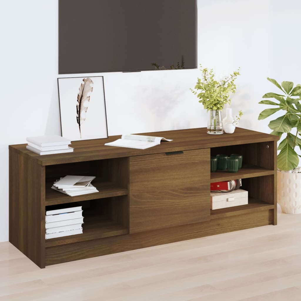 Meuble TV Chêne marron 102x35,5x36,5 cm Bois d'ingénierie