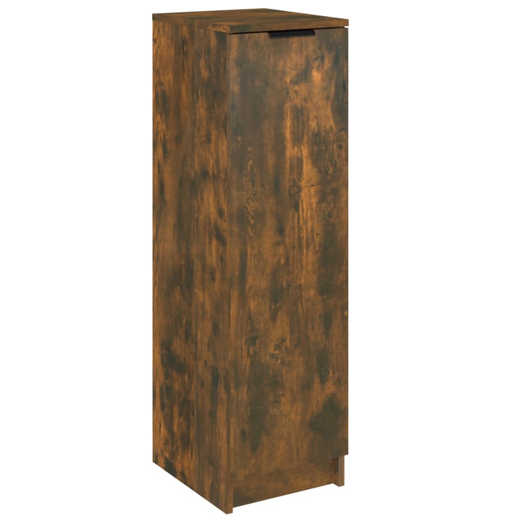 Shoe cabinet Smoked oak 30x35x100 cm Engineered wood