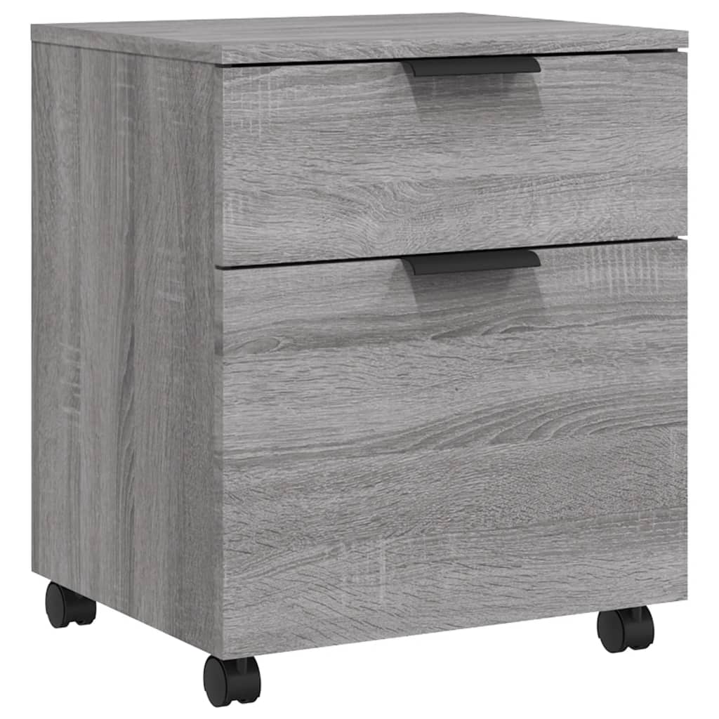 Classeur mobile avec roues Sonoma gris 45x38x54 cm Bois