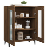 Buffet chêne marron 69,5x34x90 cm bois d'ingénierie