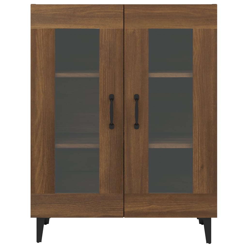 Buffet chêne marron 69,5x34x90 cm bois d'ingénierie