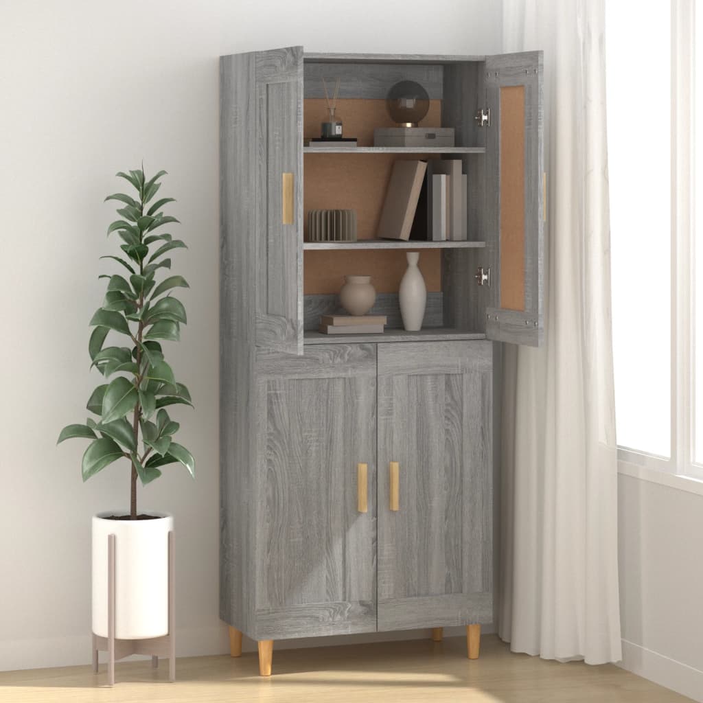 Buffet Sonoma gris 69,5x34x90 cm Bois d'ingénierie