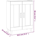 Sideboard Brauneiche 69,5x34x90 cm Holzwerkstoff