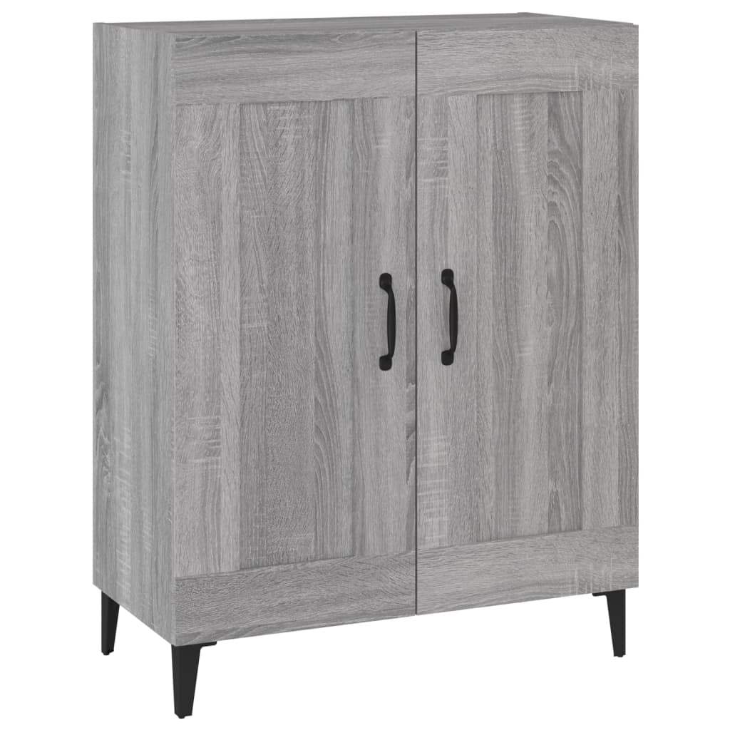 Sonoma graues Sideboard 69,5 x 34 x 90 cm, Holzwerkstoff