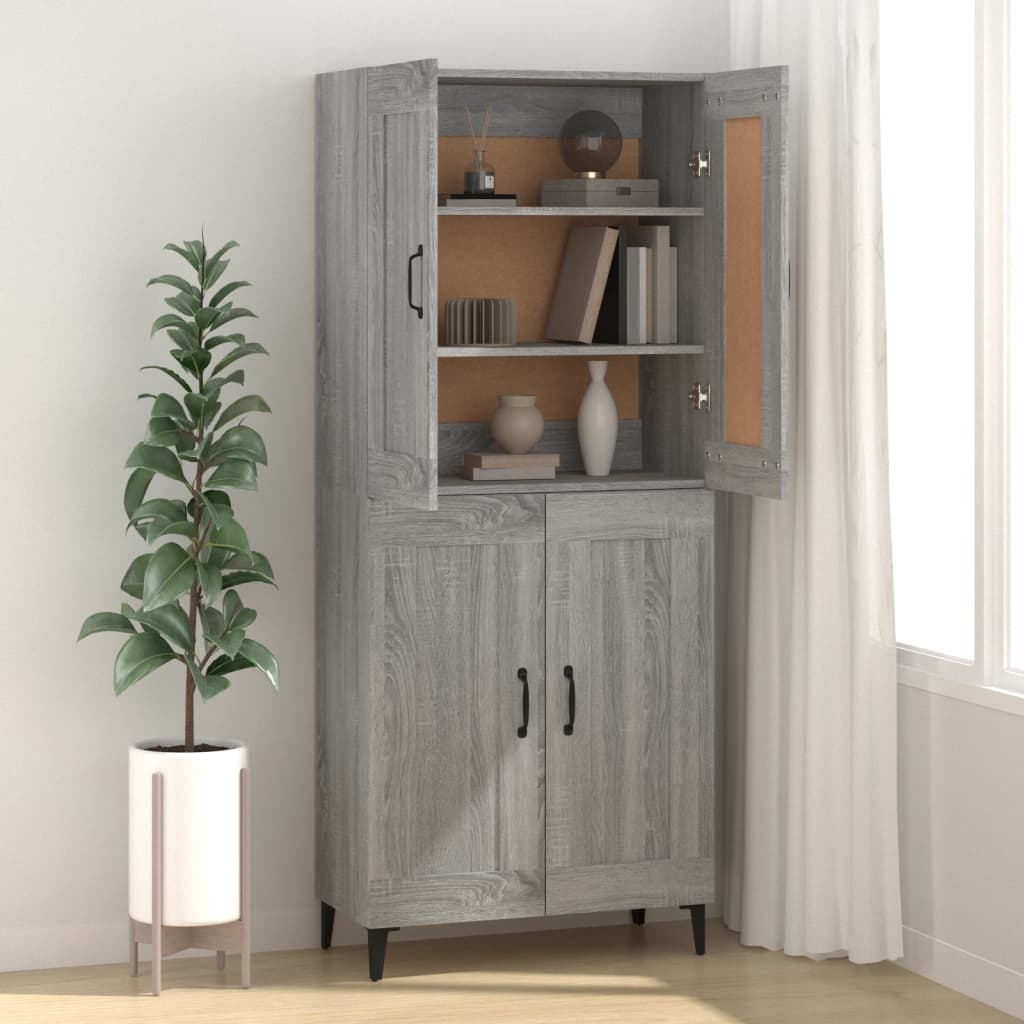 Buffet sonoma gris 69,5x34x90 cm bois d'ingénierie