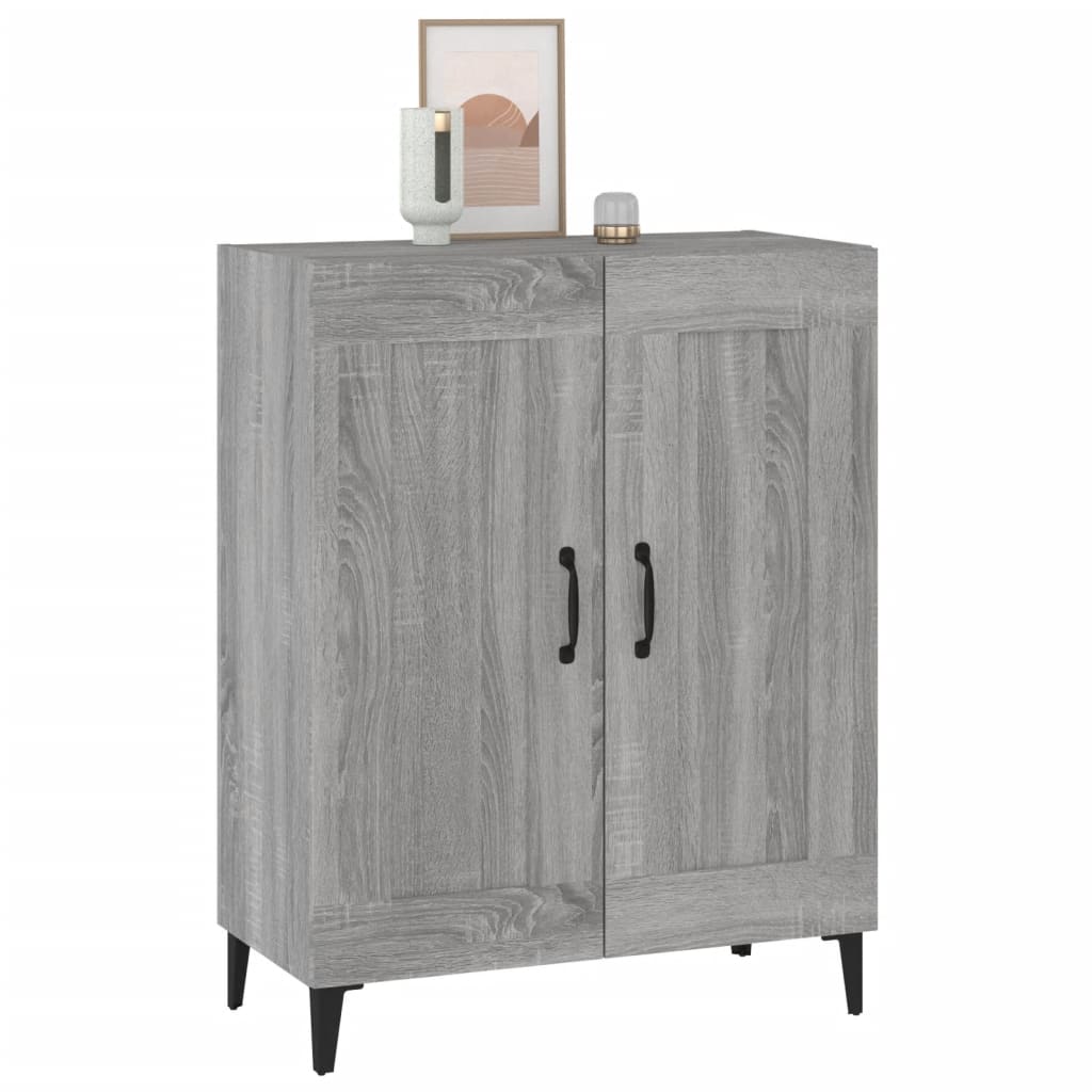 Sonoma graues Sideboard 69,5 x 34 x 90 cm, Holzwerkstoff