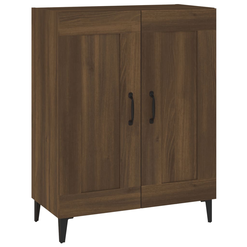 Buffet chêne marron 69,5x34x90 cm bois d'ingénierie