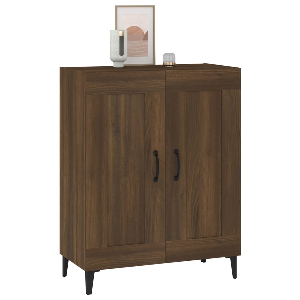 Buffet chêne marron 69,5x34x90 cm bois d'ingénierie