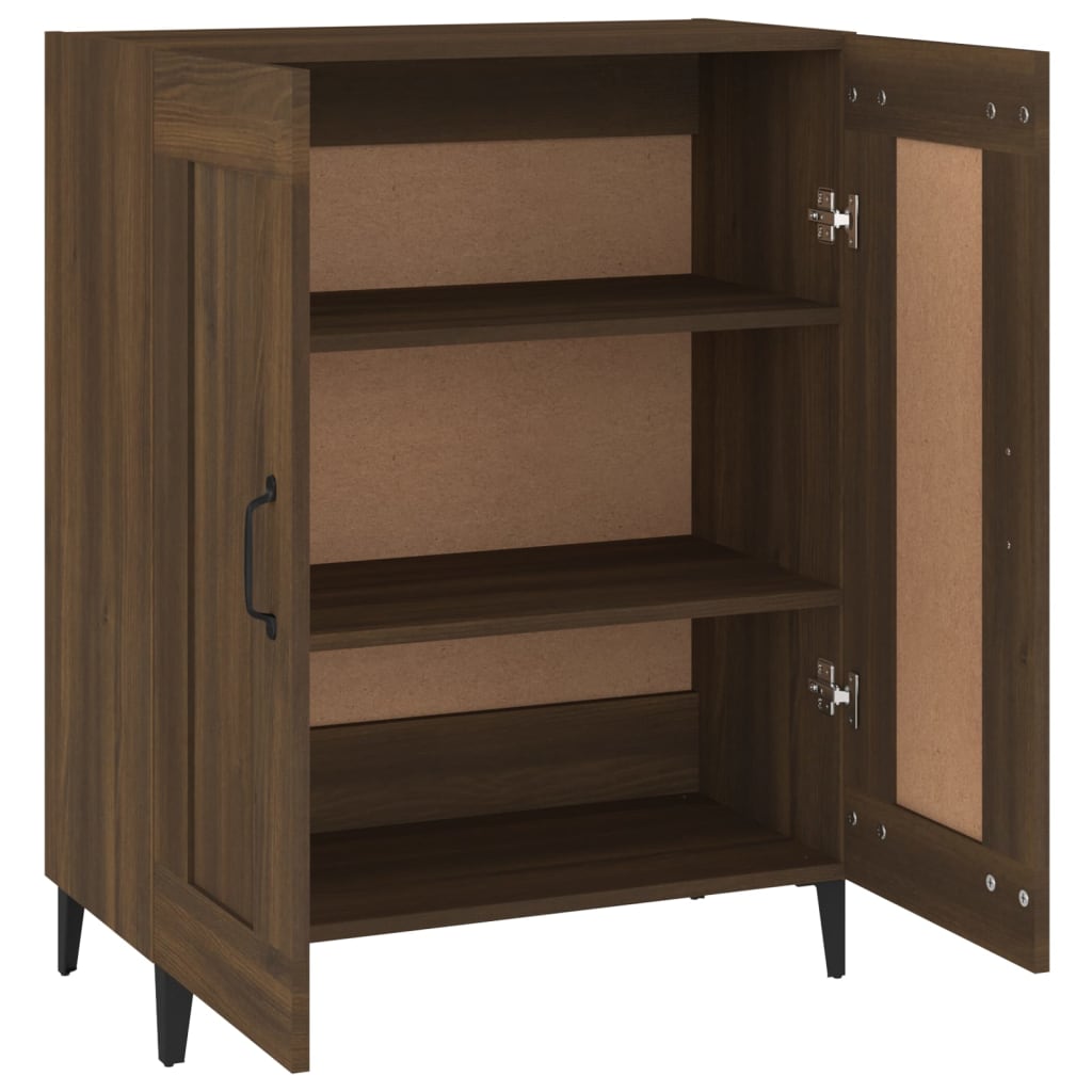 Buffet chêne marron 69,5x34x90 cm bois d'ingénierie