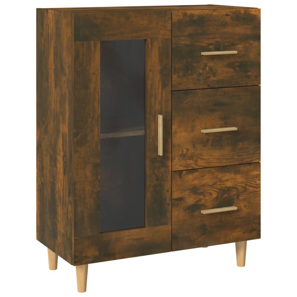 Sideboard aus geräucherter Eiche, 69,5 x 34 x 90 cm, Holzwerkstoff