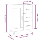 Buffet Sonoma gris 69,5x34x90 cm Bois d'ingénierie