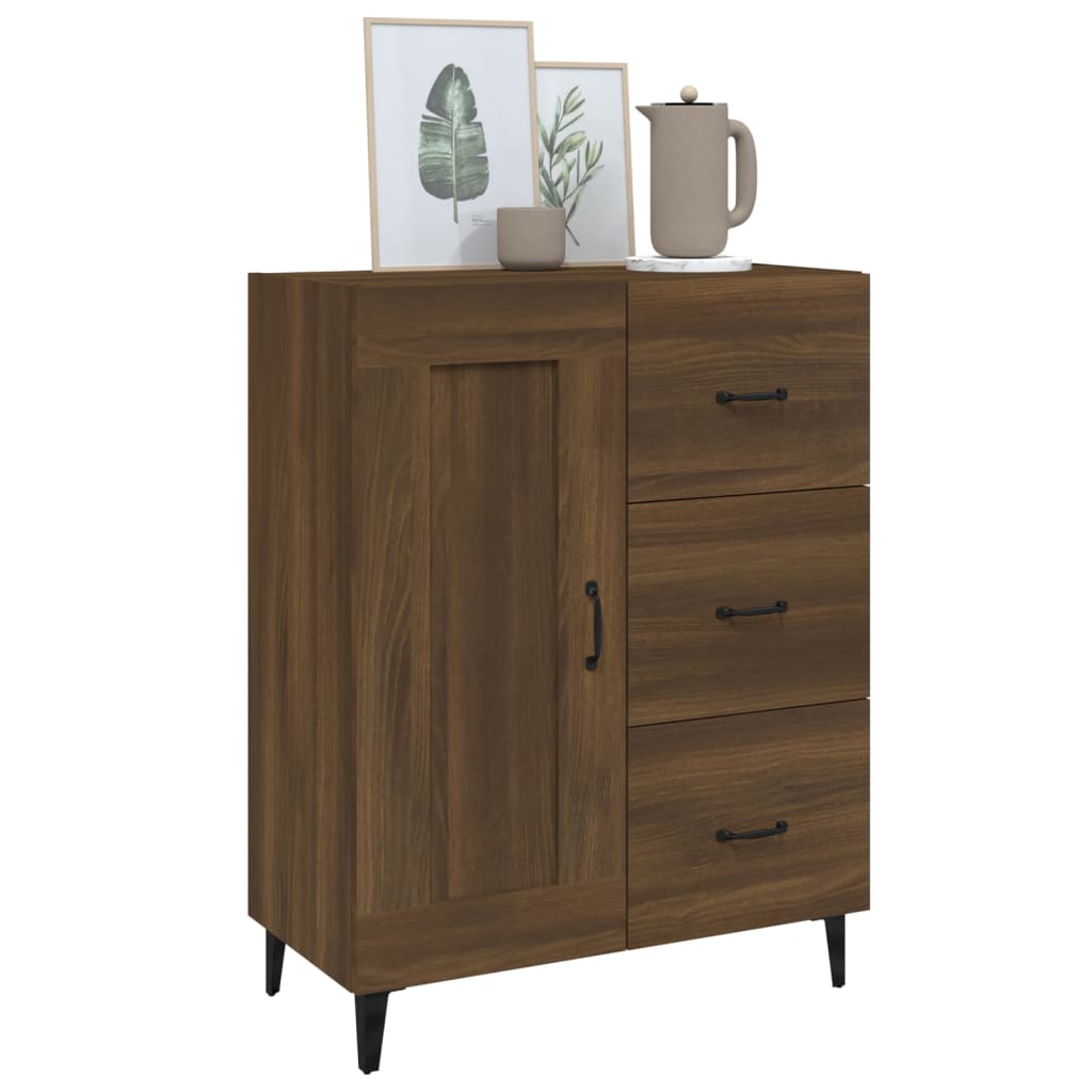 Buffet Chêne marron 69,5x34x90 cm Bois d'ingénierie