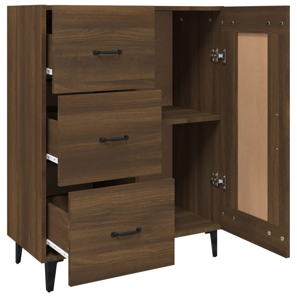 Buffet Chêne marron 69,5x34x90 cm Bois d'ingénierie