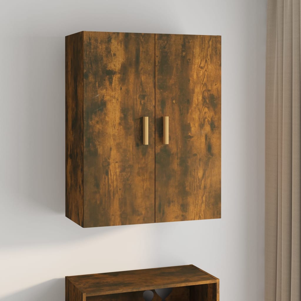 Hanging wall cabinet Smoked oak 69.5x34x90 cm