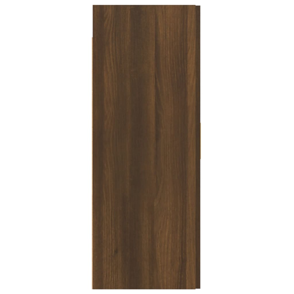 Hanging wall cabinet Brown oak 69.5x34x90 cm