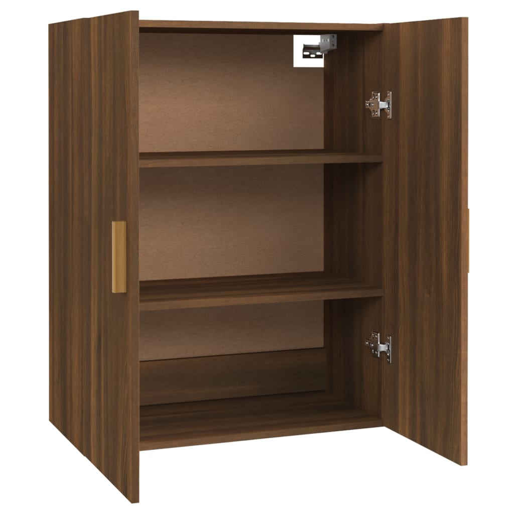 Hanging wall cabinet Brown oak 69.5x34x90 cm