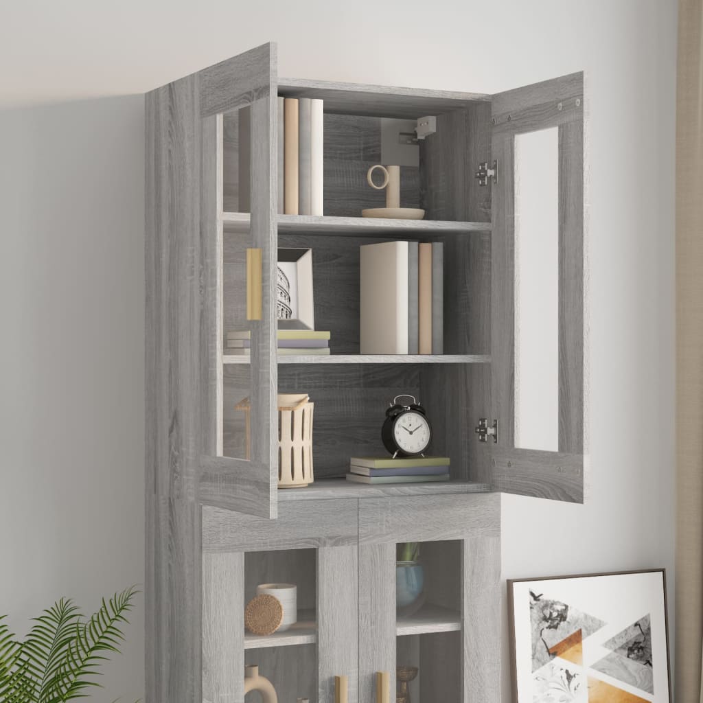 Armoire murale suspendue Sonoma gris 69,5x34x90 cm