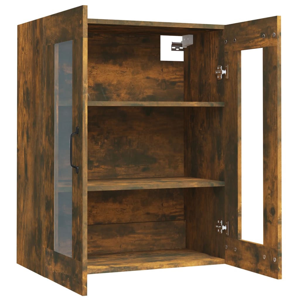 Armoire murale suspendue Chêne fumé 69,5x34x90 cm