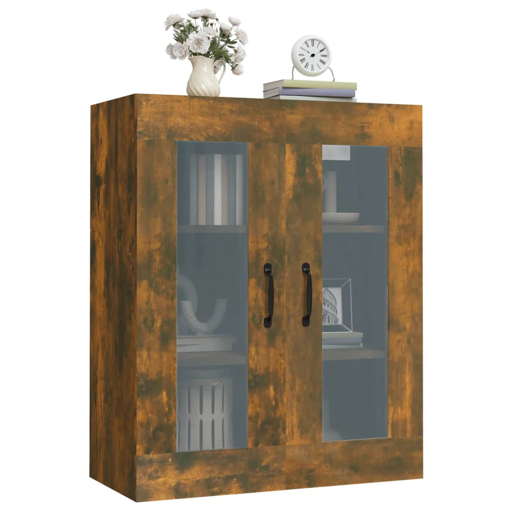 Armoire murale suspendue Chêne fumé 69,5x34x90 cm