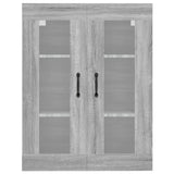 Sonoma grey hanging wall cabinet 69.5x34x90 cm