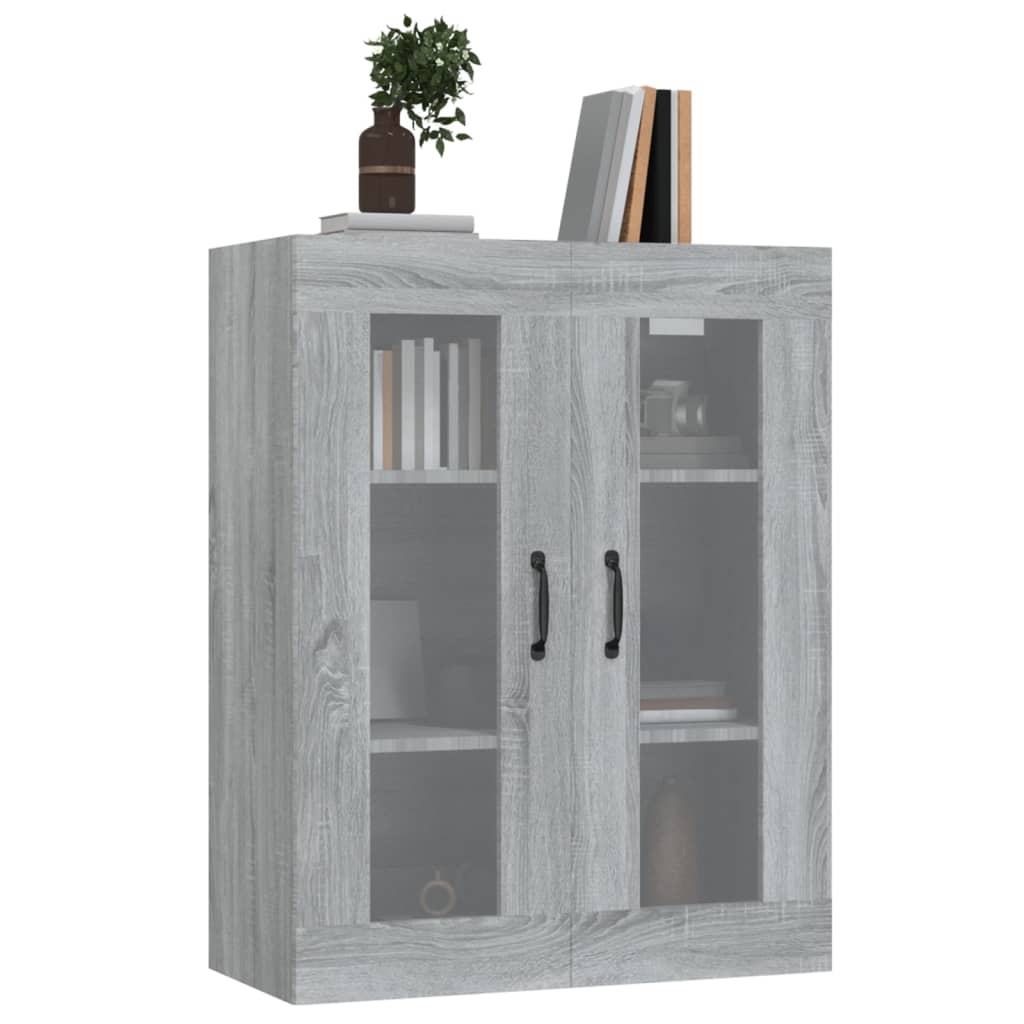 Sonoma grey hanging wall cabinet 69.5x34x90 cm