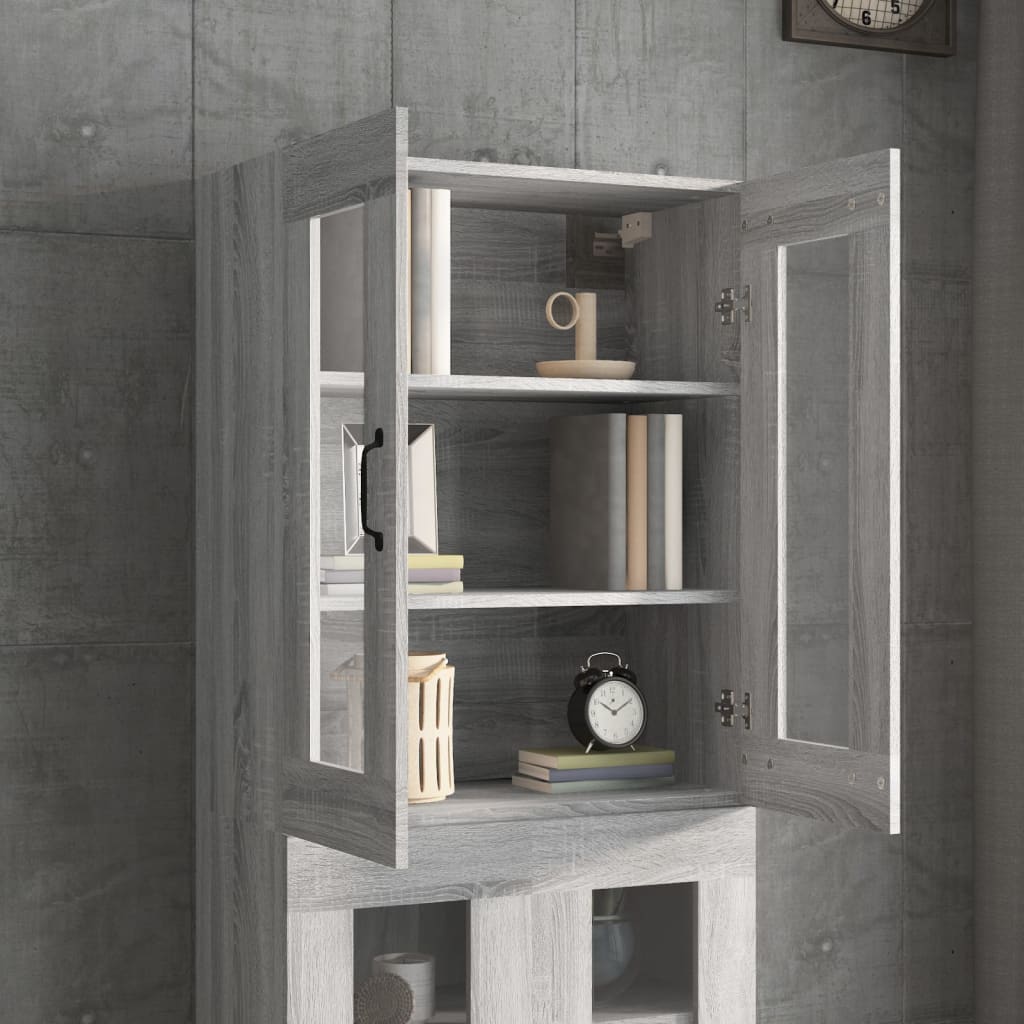 Sonoma grey hanging wall cabinet 69.5x34x90 cm