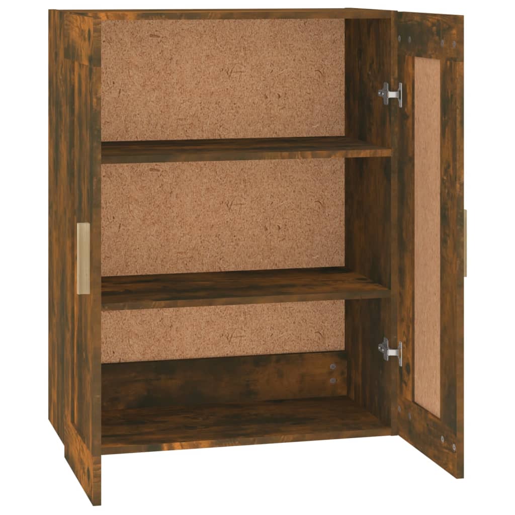 Armoire murale chêne fumé 69,5x32,5x90 cm bois d'ingénierie