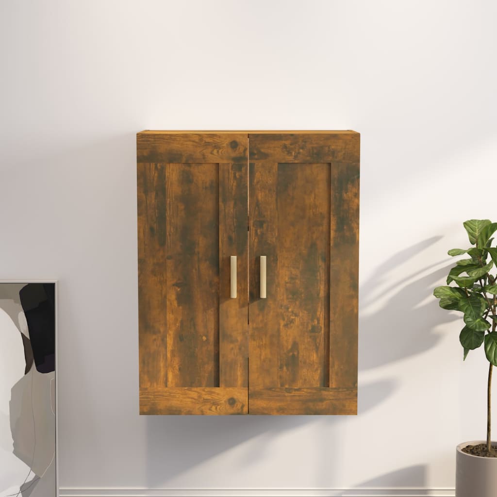 Armoire murale chêne fumé 69,5x32,5x90 cm bois d'ingénierie