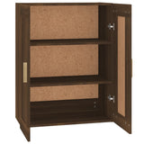 Brown oak wall cabinet 69.5x32.5x90 cm engineered wood