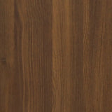 Brown oak wall cabinet 69.5x32.5x90 cm engineered wood