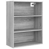 Sonoma grey hanging wall cabinet 69.5x32.5x90 cm