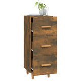 Buffet Chêne fumé 34,5x34x90 cm Bois d'ingénierie