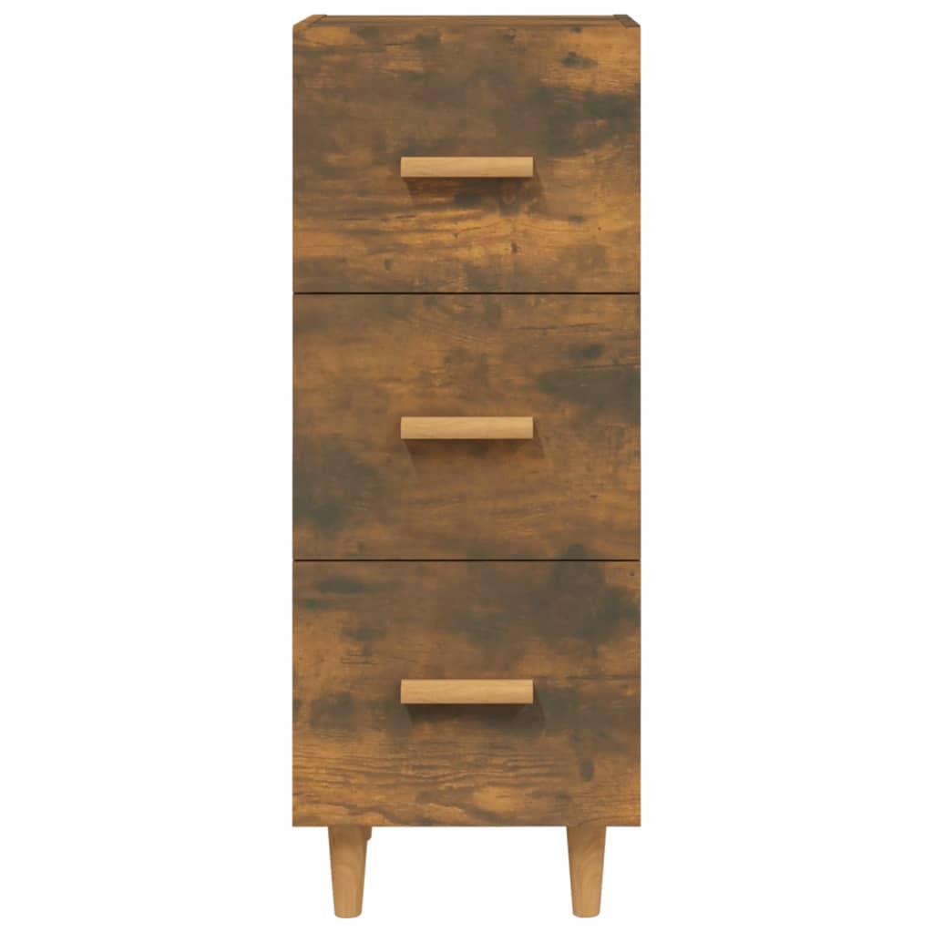 Buffet Chêne fumé 34,5x34x90 cm Bois d'ingénierie