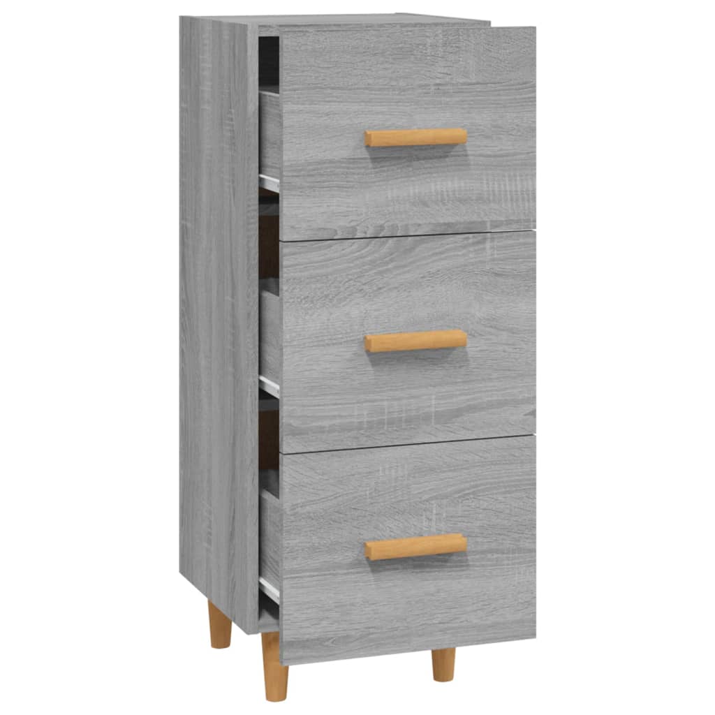 Buffet Sonoma gris 34,5x34x90 cm Bois d'ingénierie