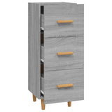 Buffet Sonoma gris 34,5x34x90 cm Bois d'ingénierie