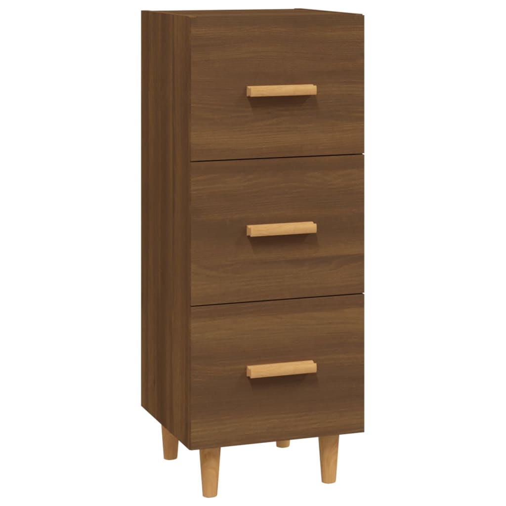 Buffet Chêne marron 34,5x34x90 cm Bois d'ingénierie