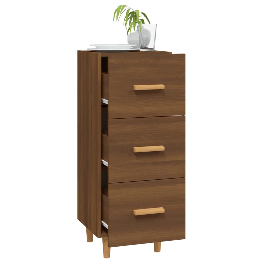 Buffet Chêne marron 34,5x34x90 cm Bois d'ingénierie