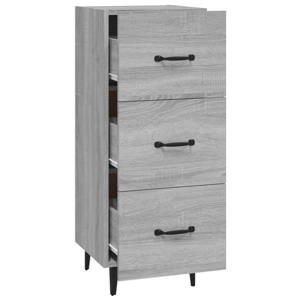 Sonoma graues Sideboard 34,5x34x90 cm Holzwerkstoff