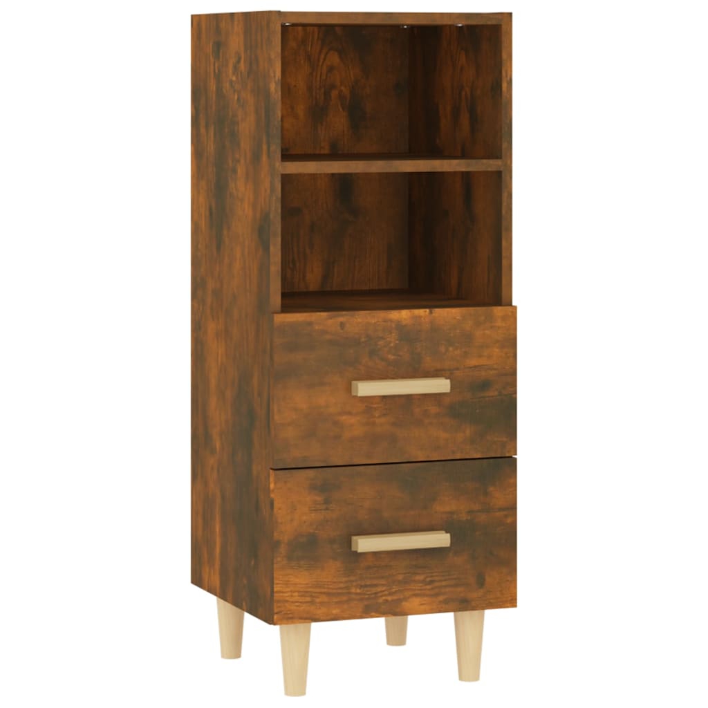 Buffet Chêne fumé 34,5x34x90 cm Bois d'ingénierie