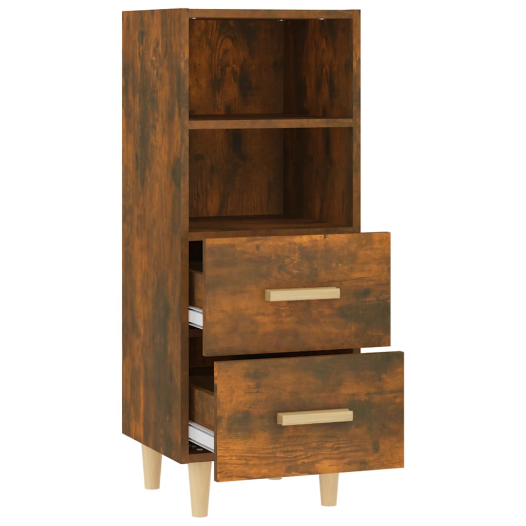 Buffet Chêne fumé 34,5x34x90 cm Bois d'ingénierie