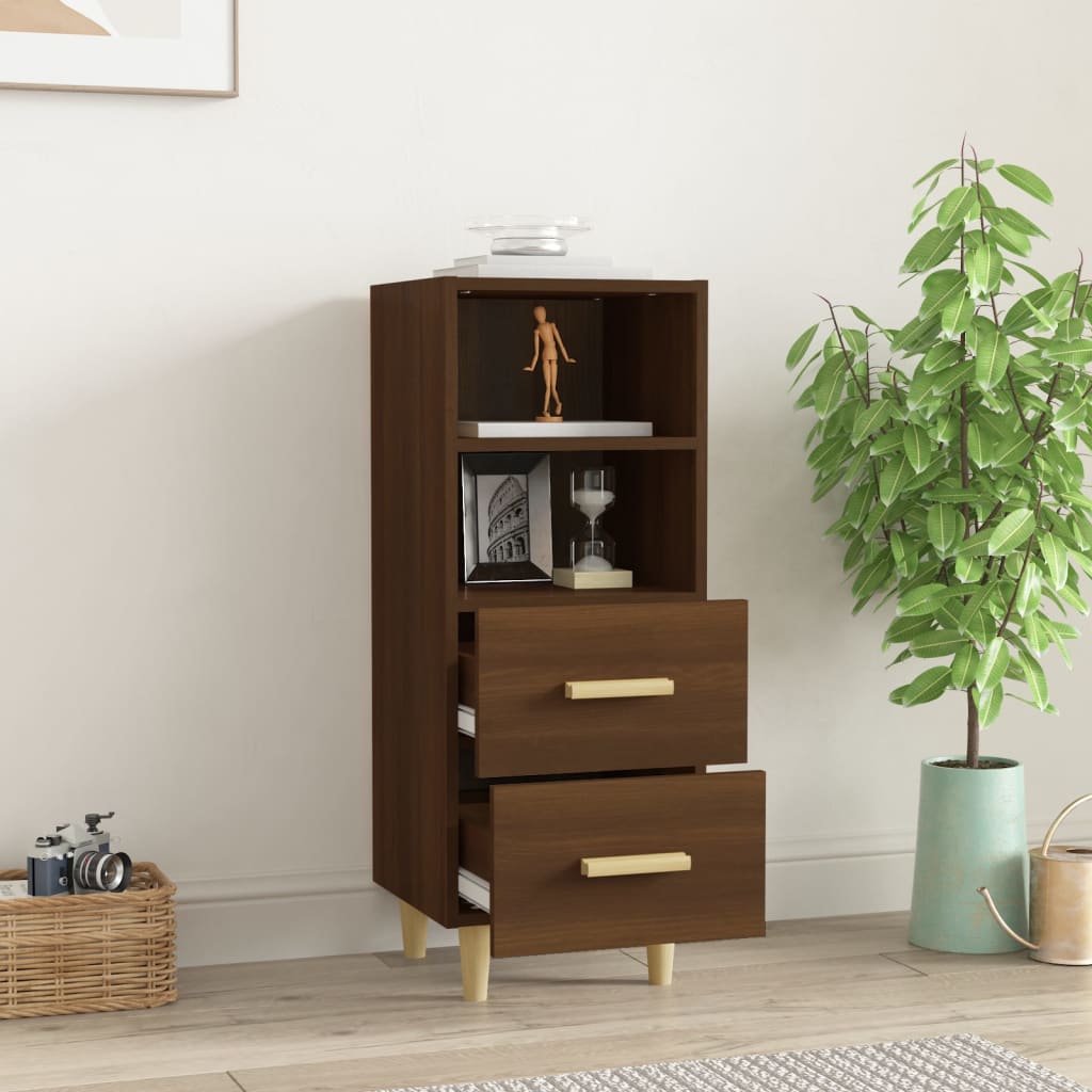 Sideboard Brown Oak 34.5x34x90 cm Engineered wood