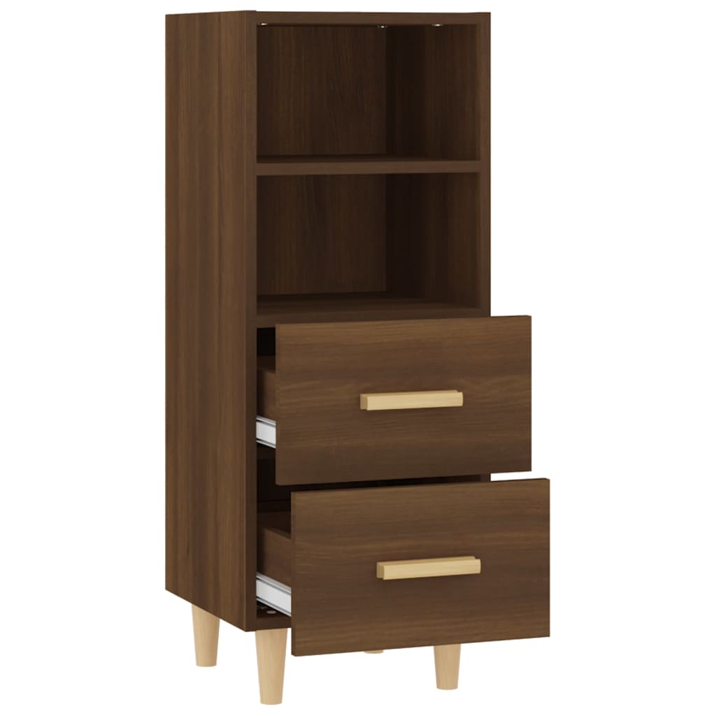 Buffet Chêne marron 34,5x34x90 cm Bois d'ingénierie