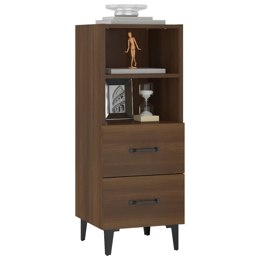 Buffet Chêne marron 34,5x34x90 cm Bois d'ingénierie