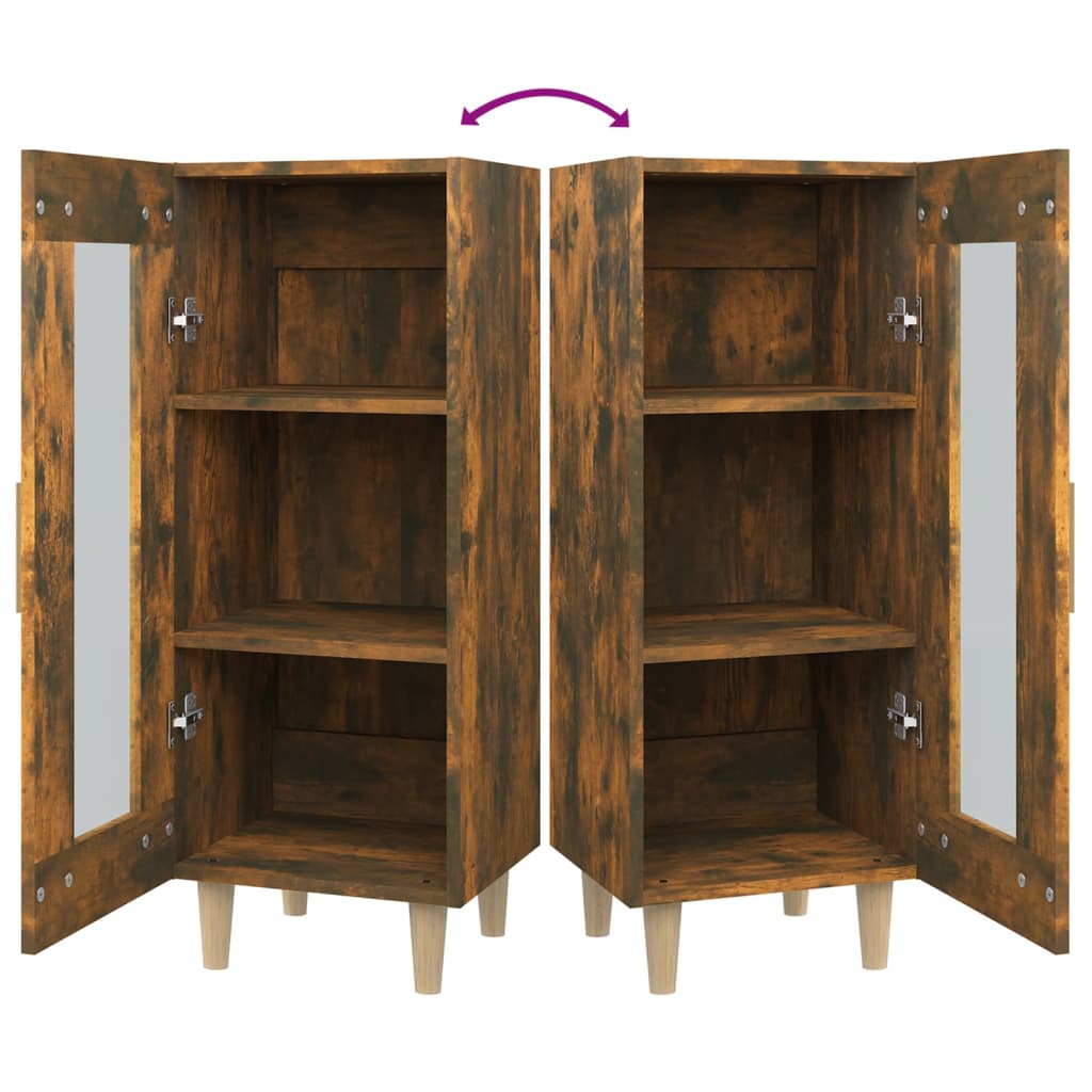 Buffet Chêne fumé 34,5x34x90 cm Bois d'ingénierie