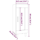 Buffet Chêne fumé 34,5x34x90 cm Bois d'ingénierie