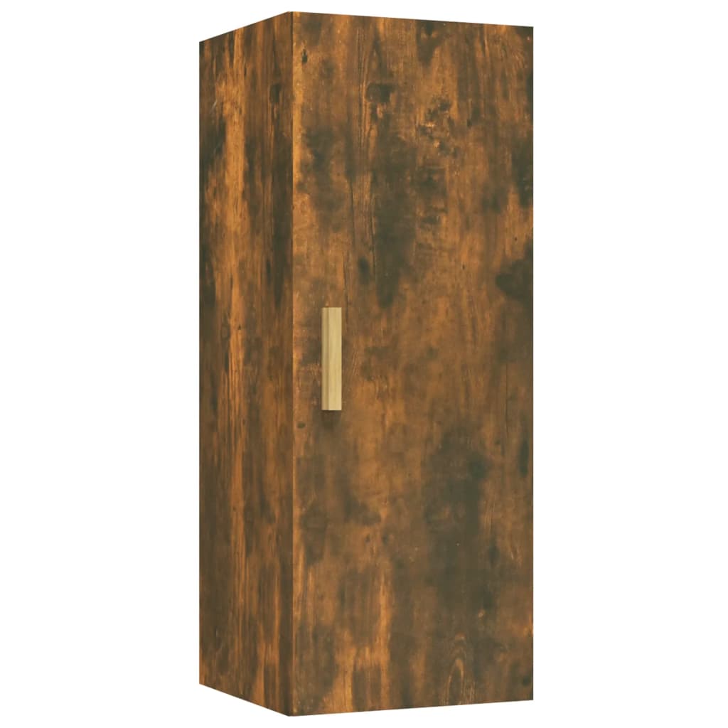 Armoire murale Chêne fumé 34,5x34x90 cm Bois d'ingénierie