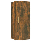 Armoire murale Chêne fumé 34,5x34x90 cm Bois d'ingénierie