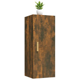 Armoire murale Chêne fumé 34,5x34x90 cm Bois d'ingénierie