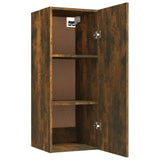 Armoire murale Chêne fumé 34,5x34x90 cm Bois d'ingénierie