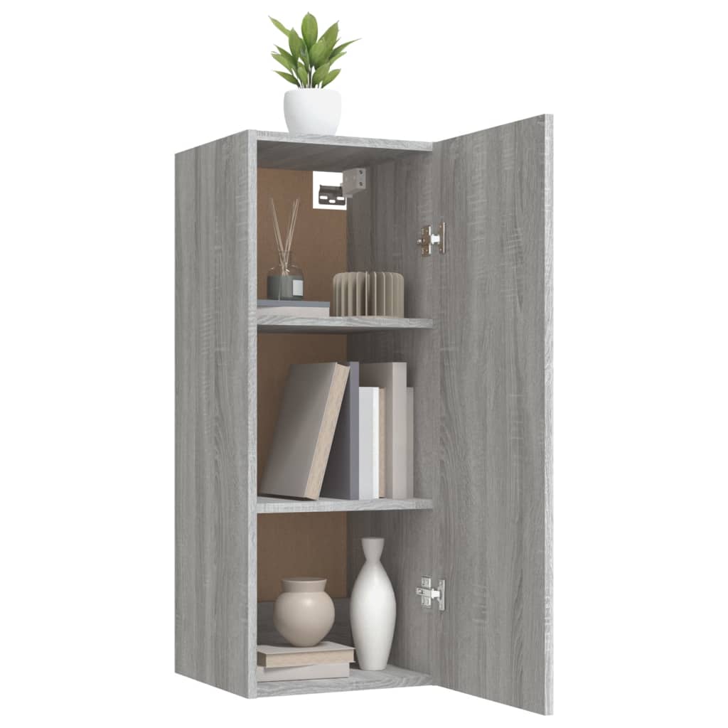 Armoire murale Sonoma gris 34,5x34x90 cm Bois d'ingénierie